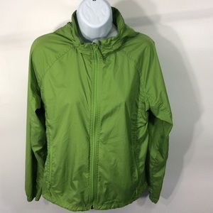 L.L. Bean Small Green Hoodie Packable Full Zip